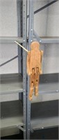 Vintage wooden puppet on a stick
