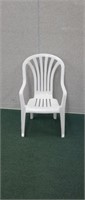 Molded plastic patio chair, made in USA