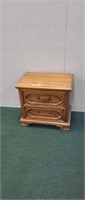 Vintage two drawer wood night stand 17 x 26 x24