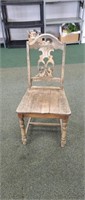 Antique solid wood project chair / outdoor