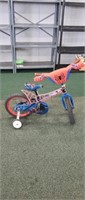 Children's Huffy Spider-Man bicycle with training