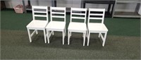 4 modern white fiberboard children's chairs