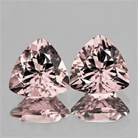 Natural Peach Pink Morganite Pair [VVS]