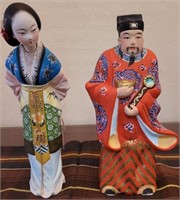 Vintage Chinese Famille Rose Ceramic Qing Figures