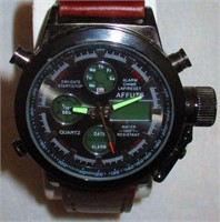 Affute Quartz Wrist Watch with Digital Chronograph