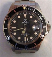 Alpha 1993 Automatic Black Dial Wrist Watch