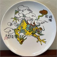 899 -Chinese Porcelain Dragon Plate