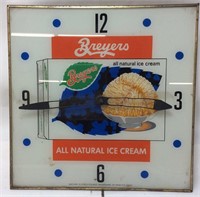 ANTIQUE BRYERS ICE CREAM CLOCK