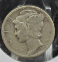 1945 Silver Mercury Dime