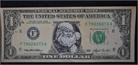 1993 US $1 Novelty Santa Banknote
