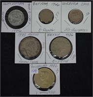6 pcs. Foreign Coins