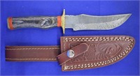Handmade Damascus Steel Wood Handle Knife