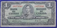 1937 Canadian $1 Banknote