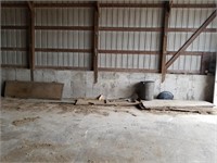 used plywood, etc in hay shed