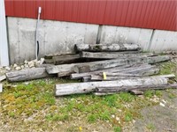 pile of wood posts