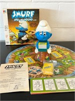 Vintage 1980's Milton Bradley Smurf Spin A Round