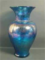 Very Large Fenton Twighlight  Blue Crackle Vase