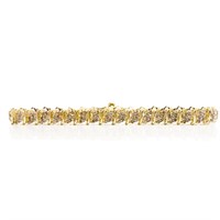 2+ Carat Diamond & 10k Yellow Gold Bracelet