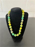 Beautiful vintage clay bead necklace