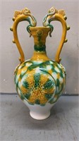 Tang Sancai Dragon Vase 10 inches Tall