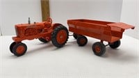 18" LONG ALLIS CHALMERS TRACTOR & TRAILER