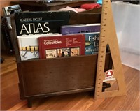 Wood book/magazine rack