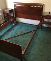 R-Way full-size bed and 2 nightstands