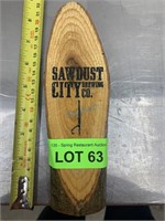 SAWDUST CITY BREWING CO. DRAUGHT TAP HANDLE