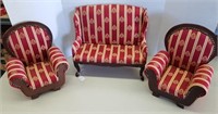 3 Piece Doll Furniture Couch And 2 Chairs