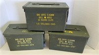 3 Empty Metal Ammo Cans