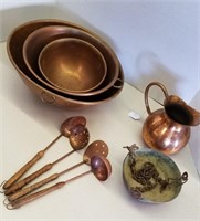 9 Vintage Copper Kitchen Items