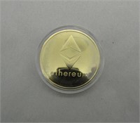 24kt Gold Plated Commemorative Ethereum Coin