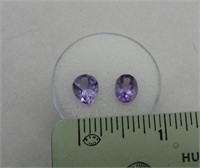 Pair of Amethyst Oval Cut Gems - 4cts Total