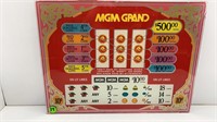 1970s "MGM GRAND" VTG. SLOT GLASS 11.5X15.5
