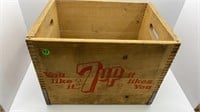 7UP WOODEN CRATE 11.5X12X16