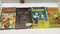4-BLONDIE & DAGWWOD COMIC BOOKS