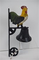 Cast Iron Dinner Bell with Rooster on Top