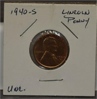 1940 S Wheat Penny, Uncirculated