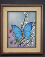 SUE HATFIELD - Framed Oil on Canvas : Butterfly