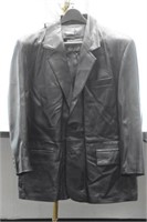 Excelled Collection Men's Leather Jacket, Size 42
