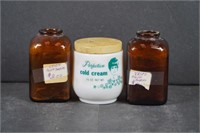 Vintage Perfection Cold Cream & 2 Snuff Bottles