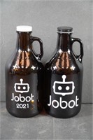 2 Jobot Beer Bottles