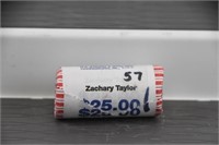 25 Dollar Roll Of Zachary Taylor $1 Coins