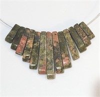 Pink & Green Ukaite Necklace