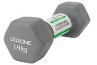 GoZone 3LB Neoprene Hex Dumbbell – Grey