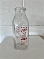 Vintage Dairy Maid Glass Milk Bottle
