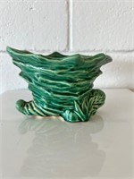 McCoy Pottery Green Cornucopia Thistle / Clover