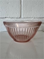 Vintage pink glass mixing bowl