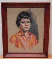ANN BOHLAND - Pastel Painting of a Woman, 1959