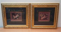 Pair of Gold Framed Leopard Prints